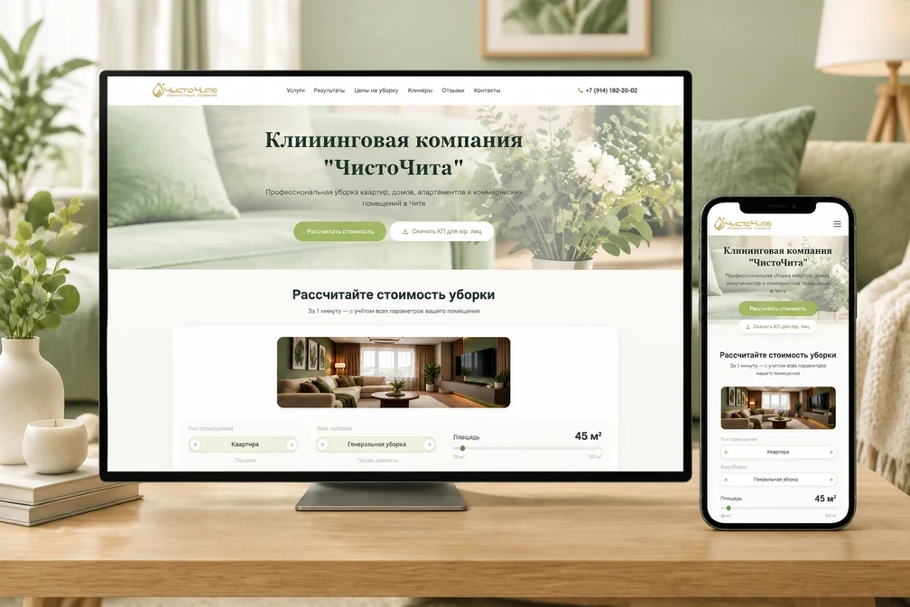 Сайт для клининговой компании «ЧистоЧита»